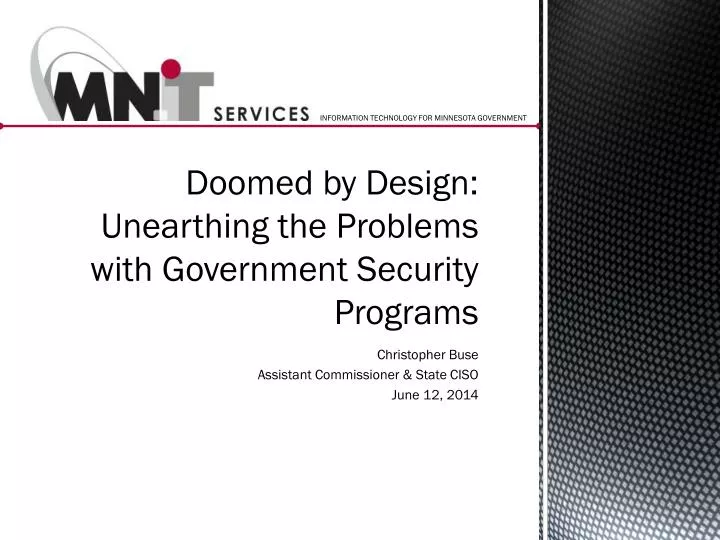 doomed by design unearthing the problems with government security programs