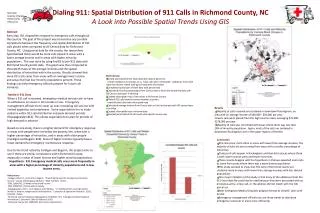 Dialing 911: Spatial Distribution of 911 Calls in Richmond County, NC A Look into Possible Spatial Trends Using GIS