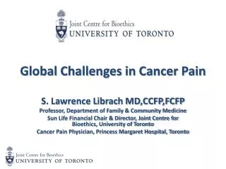 Global Challenges in Cancer Pain