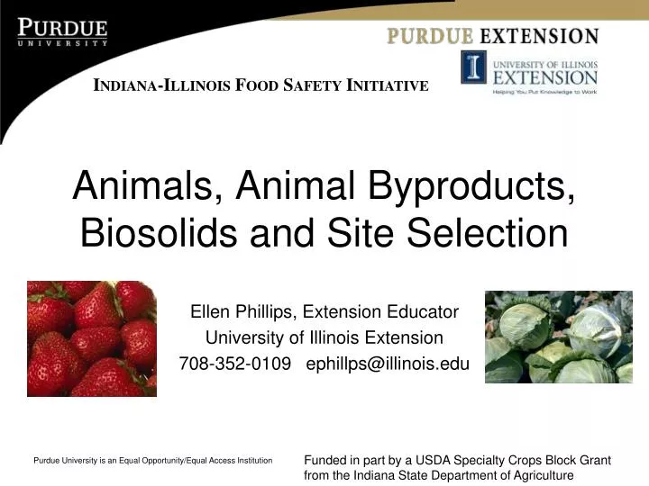 animals animal byproducts biosolids and site selection