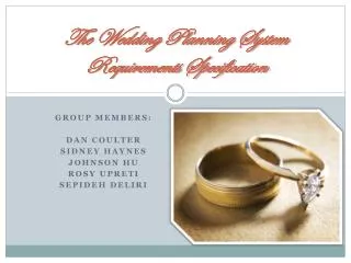 The Wedding Planning System Requirements Specification