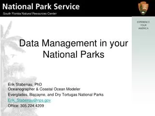 Data Management in your National Parks