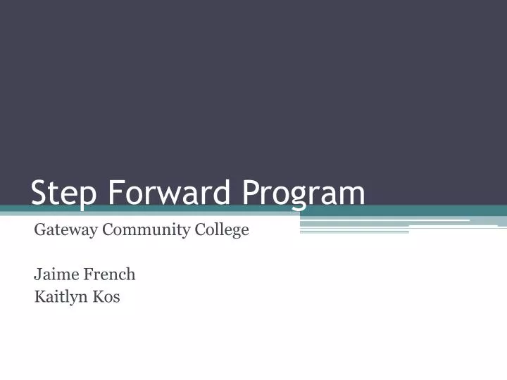 step forward program