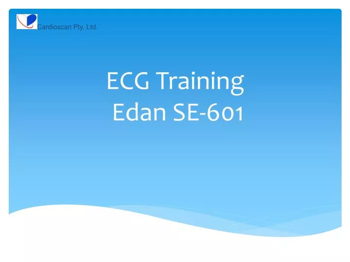 ecg training edan se 601