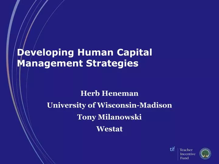 developing human capital management strategies