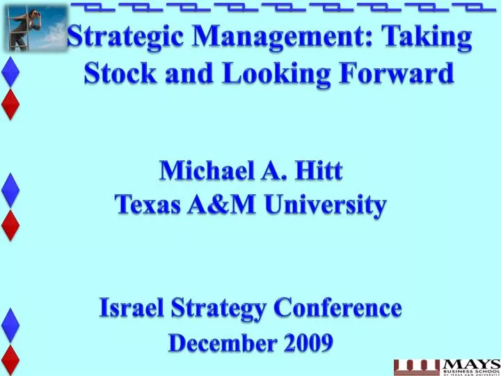 strategic management taking stock and looking forward