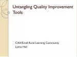 Untangling Quality Improvement Tools - slide 1