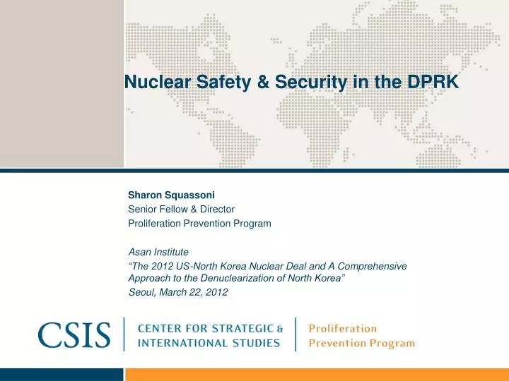 nuclear safety security in the dprk