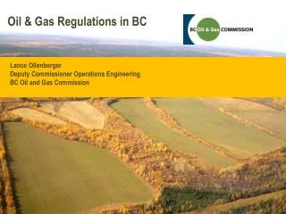 Oil &amp; Gas Regulations in BC