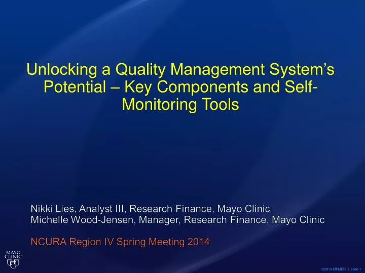 unlocking a quality management system s potential key components and self monitoring tools