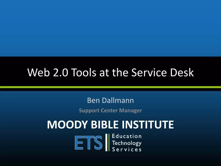web 2 0 tools at the service desk