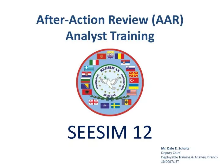 after action review aar analyst training