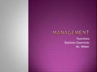 Management