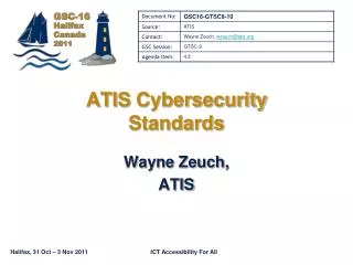 ATIS Cybersecurity Standards