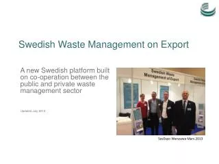 Swedish Waste Management on Export