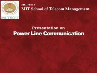 Presentation on Power Line Communication