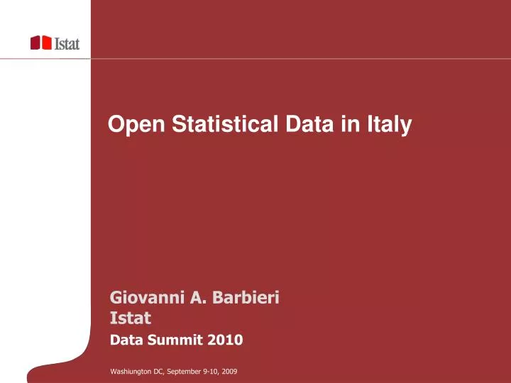 open statistical data in italy