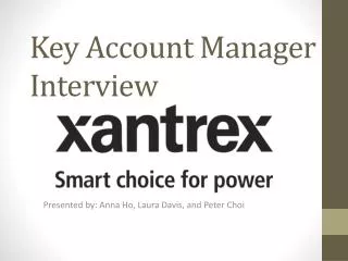 Key Account Manager Interview