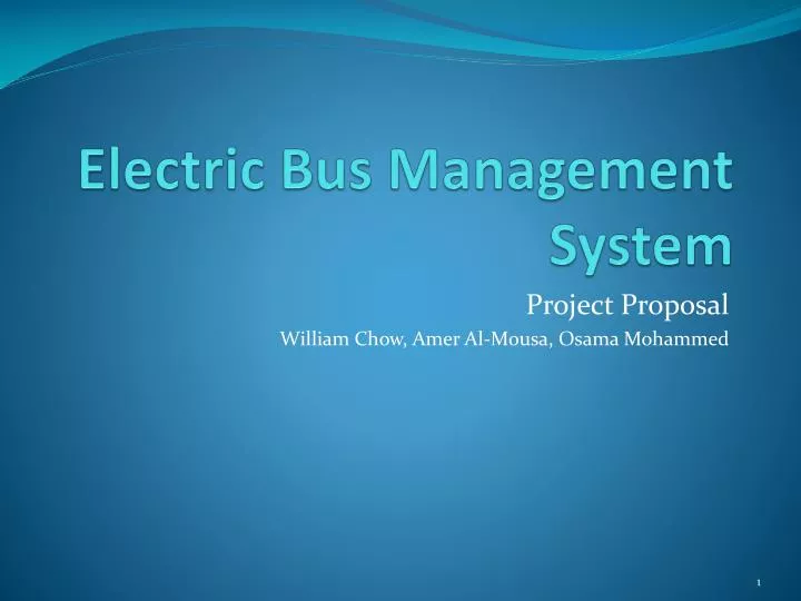 electric bus management system