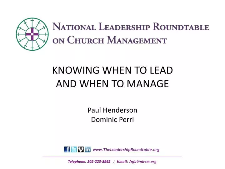 knowing when to lead and when to manage paul henderson dominic perri