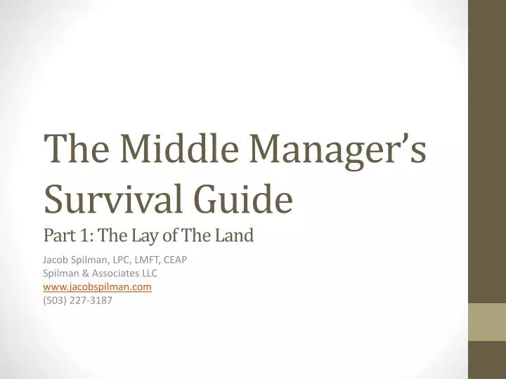 the middle manager s survival guide part 1 the lay of the land