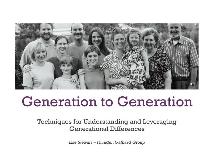 generation to generation