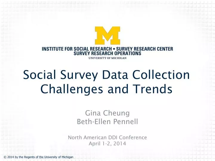 social survey data collection challenges and trends
