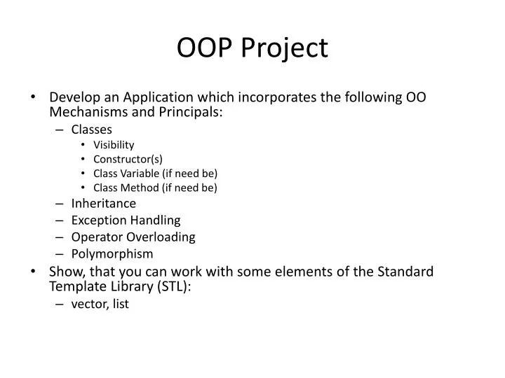 oop project