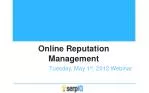 Online Reputation Management - slide 1
