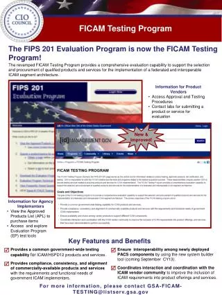 FICAM Testing Program