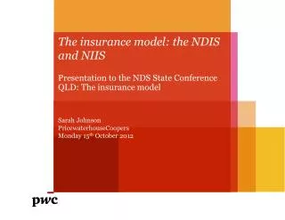 The insurance model: the NDIS and NIIS