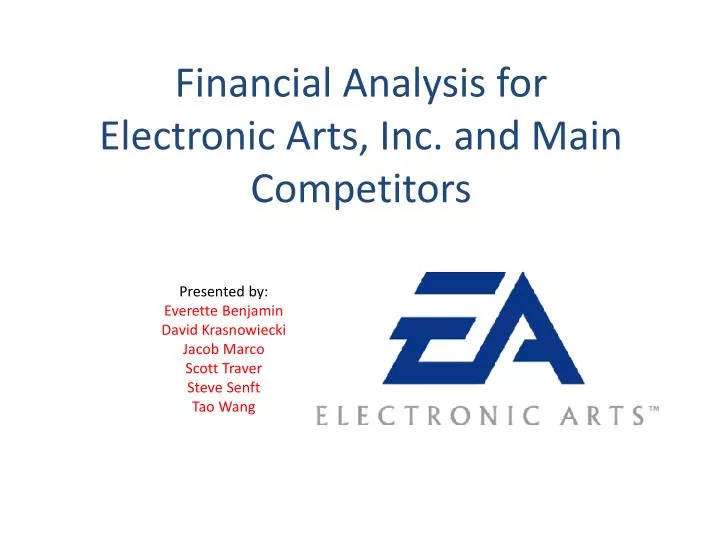 financial analysis for electronic arts inc and main competitors