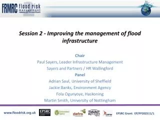 Session 2 - Improving the management of flood infrastructure