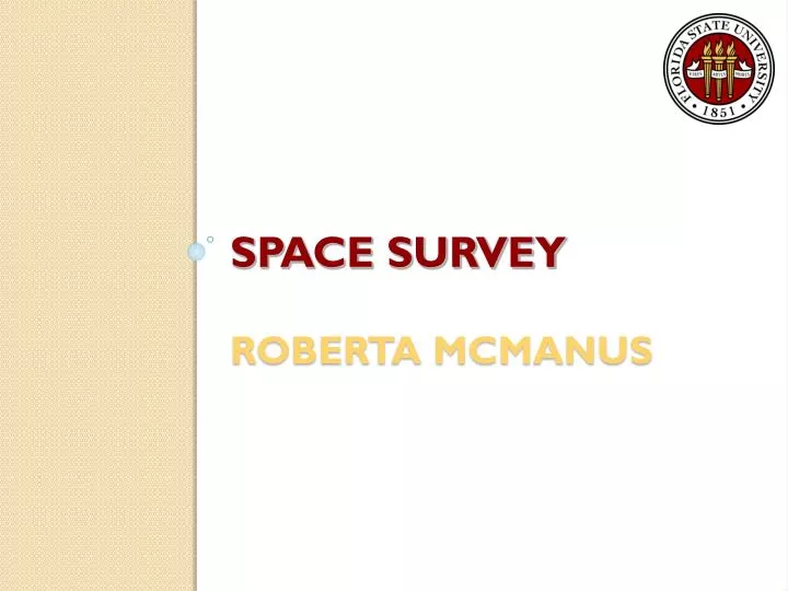 space survey roberta mcmanus