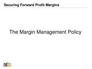 Securing Forward Profit Margins