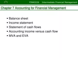 Chapter 7 Accounting for Financial Management