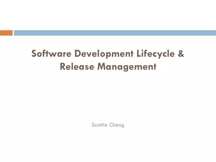 software development lifecycle release management