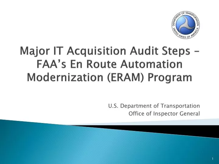major it acquisition audit steps faa s en route automation modernization eram program