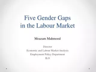 Five Gender Gaps in the Labour Market