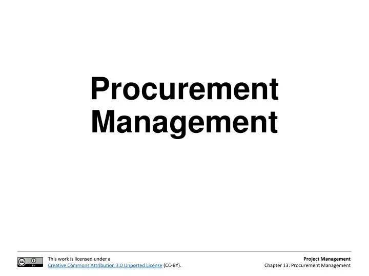 procurement management