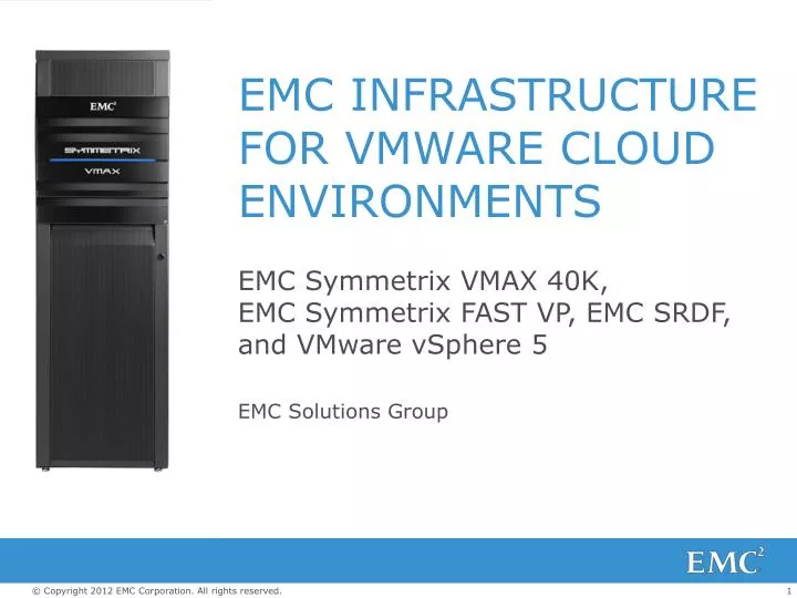 emc infrastructure for vmware cloud environments