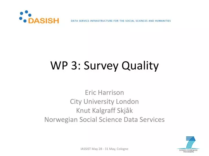 wp 3 survey quality