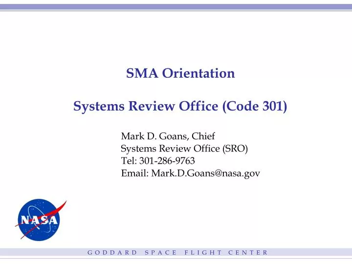 sma orientation systems review office code 301