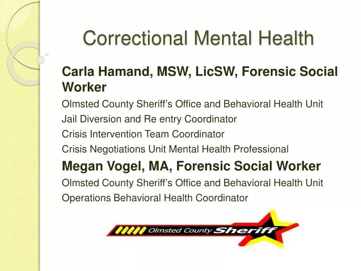 correctional mental health