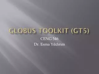 Globus toolkIT (GT5)