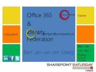 Bert Jan van der Steeg SharePoint Consultant