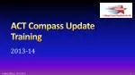 ACT Compass Update Training - slide 1