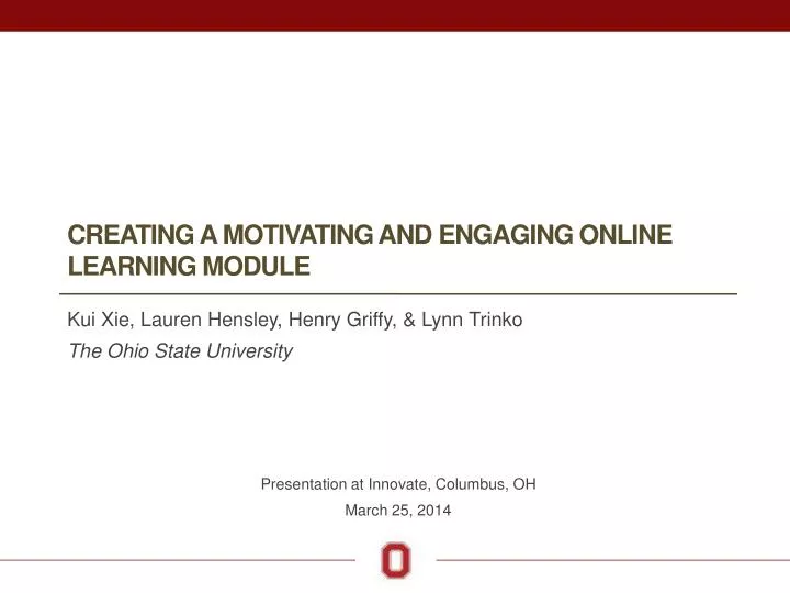 creating a motivating and engaging online learning module