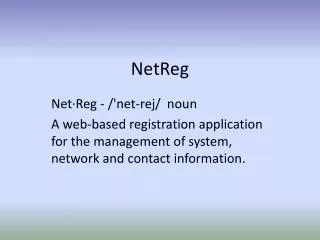 NetReg