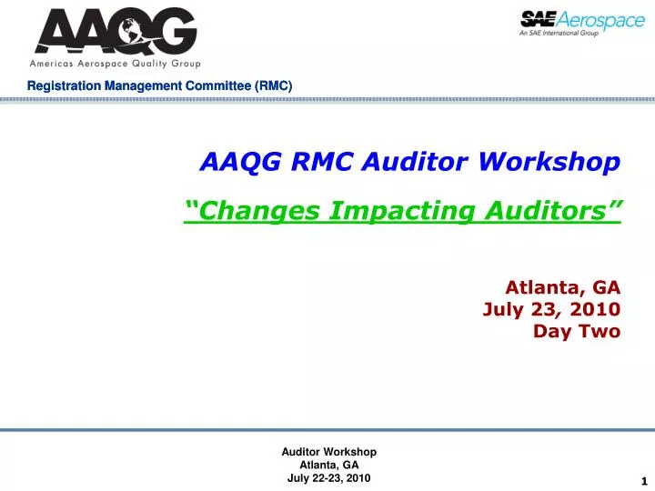 aaqg rmc auditor workshop changes impacting auditors